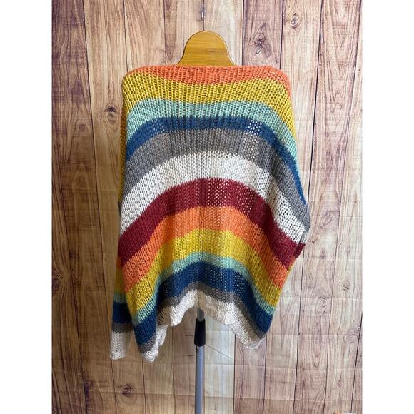 Elan Loose Oversized Knit Striped Cardigan Sweater Size O/S - Picture 7 of 9